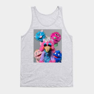 Pink and Blue Puppets Tank Top